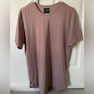 Mens Cuts Curve Hem Tee Shirt - Large